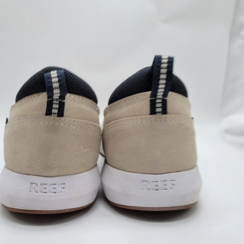 Reef Cruiser Casual Surf Shoes Comfort Men's Size 11 Tan Ivory Navy Sneakers
